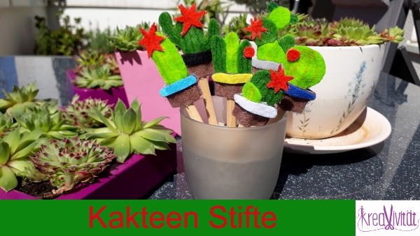 DIY Kakteen Stifte DIY Kakteen Stifte